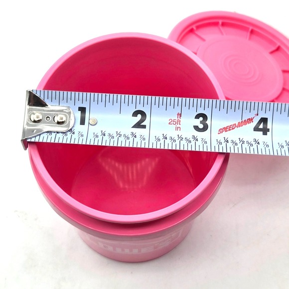 Lowes Pink Mini Bucket - 0.42 qt quart size - SET OF 5 with Lids  BPA Free  NEW - Picture 4 of 6